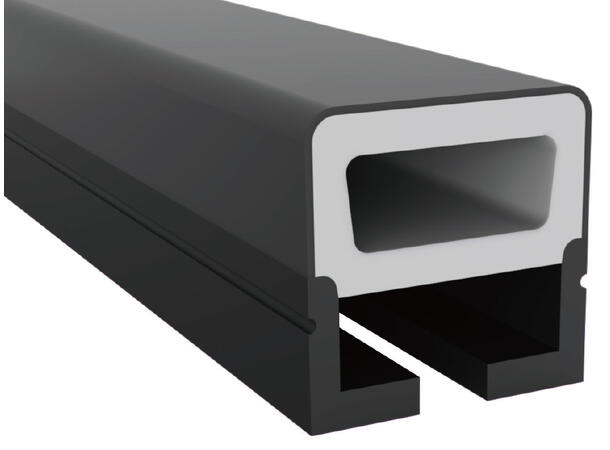 SBL Silikonprofil kit  20 x 20 5m, Komplett kit, Uten LED Strip, Sort